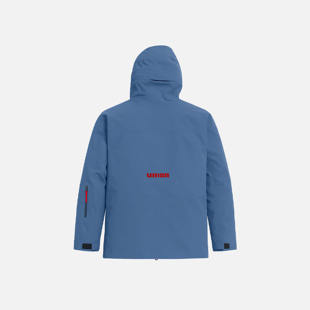 Union Technical Shell Jacket — back view in blue