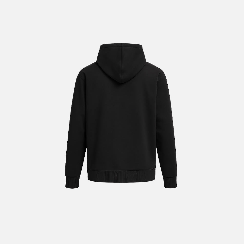 Union Streetwear Zip Hoodie back view - black