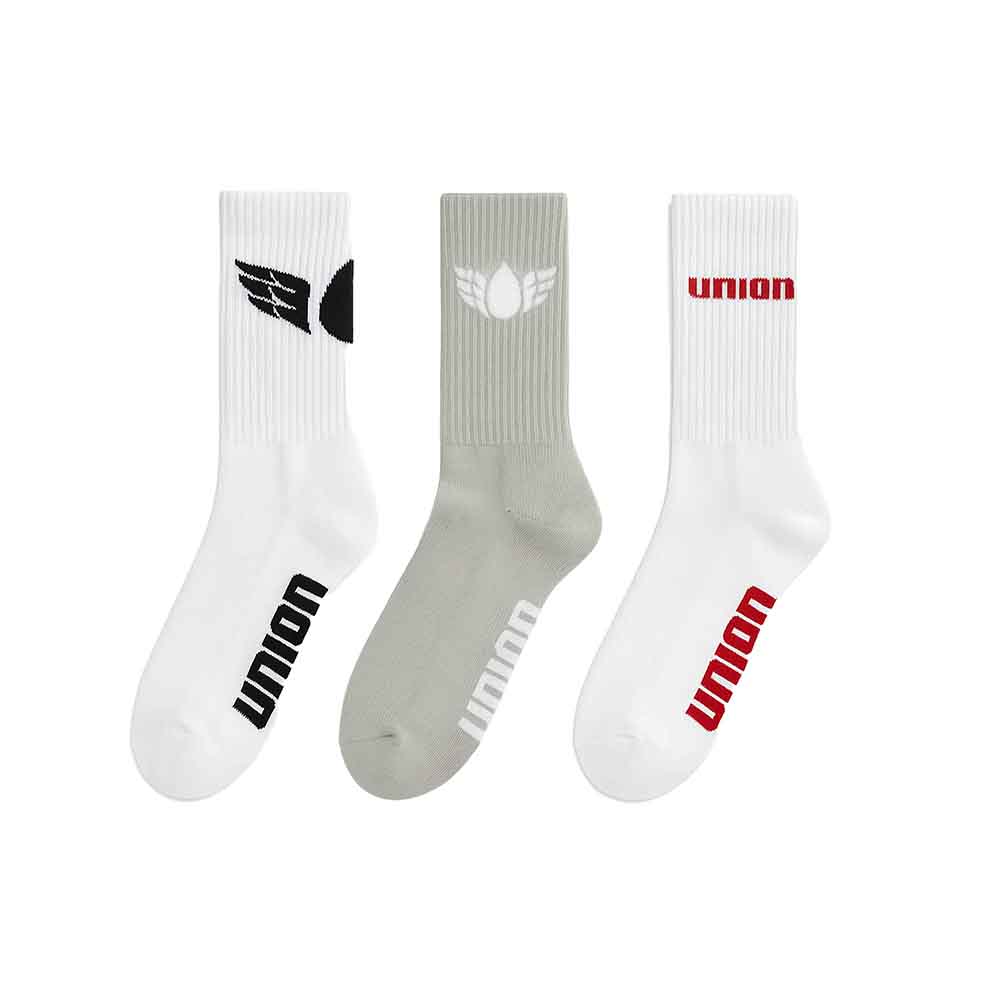 Union logo cotton crew socks – 3 pack made in Portugal